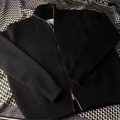 Margiela Style Autumn and Winter Fashion Thickened Sweater Zipper Lazy High Neck Loose Casual Fashion Brand Wool Jacket