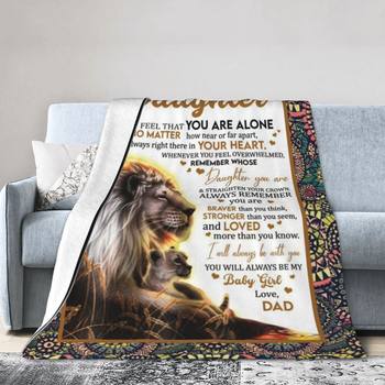 Amazon hot sale Lion series New letter gift flannel digital printing blanket