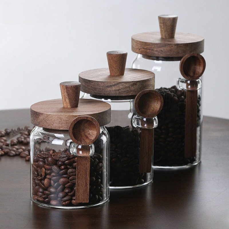 High Borosilicate Transparent Glass Sealed Jar Storage Jar Household Kitchen Coarse Grain Storage Snack Storage Jar Sealed Jar