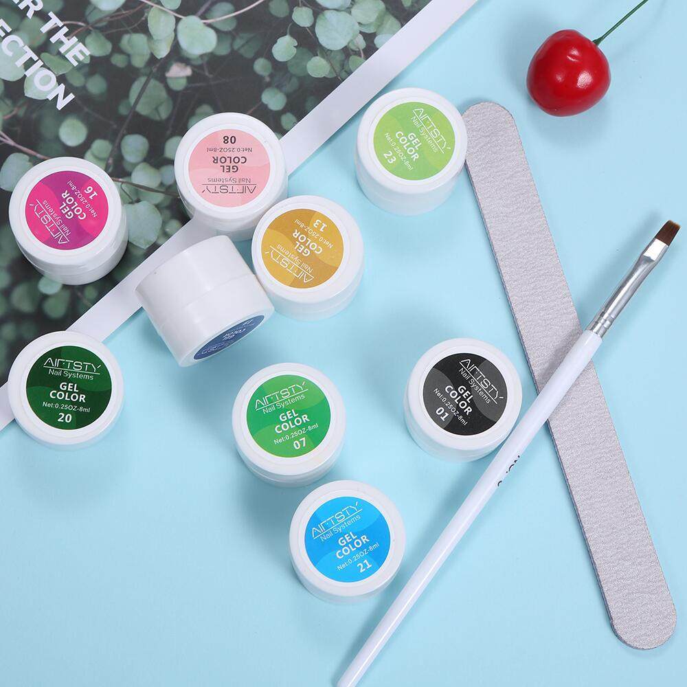 Manicure 36 Colors Uv Solid Color Phototherapy Gel Phototherapy Pen Rubbing Strip Three-Piece Set Nail Polish Gel Set Wholesale Quick Drying