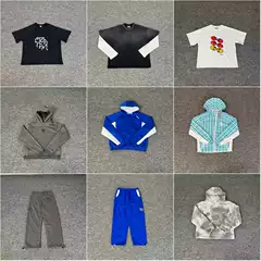 Mertra Heavyweight American Street Hip-Hop Embroidered Loose Hoodies and Sweatshirts for Men and Women, Set of Jackets and T-Shirts Collection