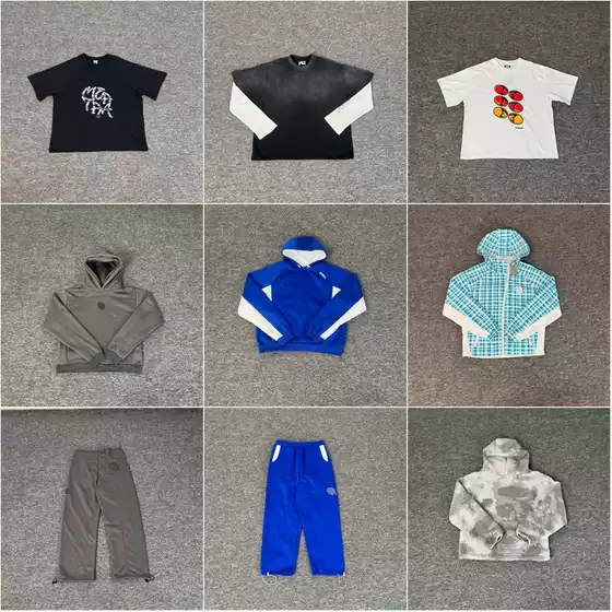 Mertra Heavyweight American Street Hip-Hop Embroidered Loose Hoodies and Sweatshirts for Men and Women, Set of Jackets and T-Shirts Collection