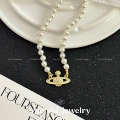 Classic Golden Planet Pearl Necklace