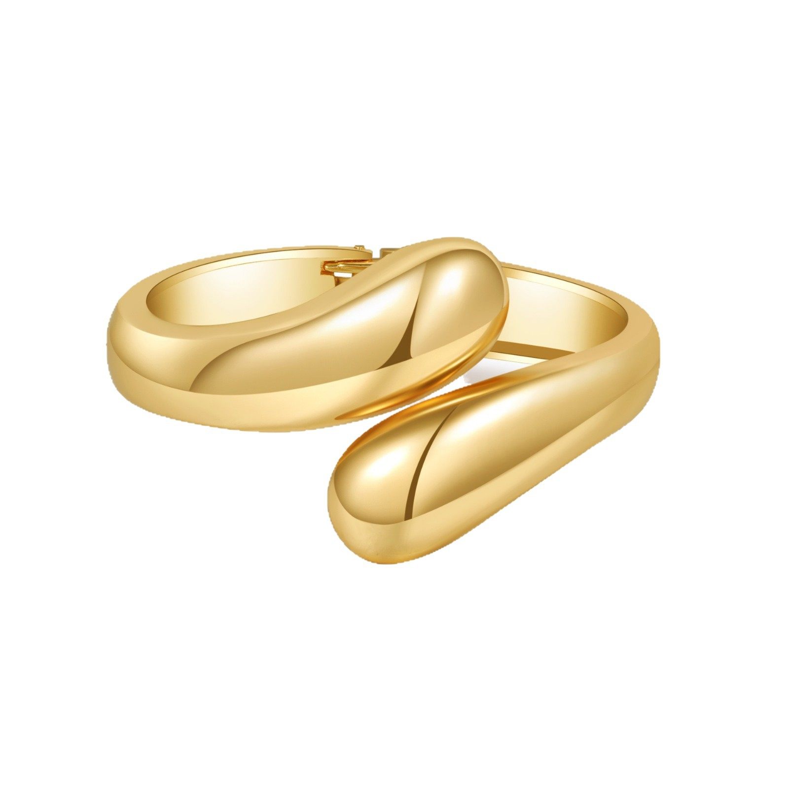 New European and American Popular Exaggerated Wide-Brimmed Alloy Bracelet Fashionable Personalized Bracelet Hammer Pattern Brushed Spring Buckle Bracelet