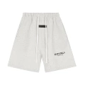 2404 white and gray letter flocked shorts
