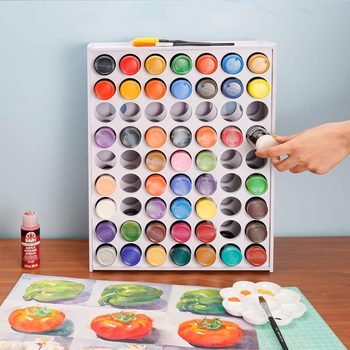 Cross-Border New Paint Storage Storage Box Storage Cabinet Hanging Craft Paint Oil Paint Oil Painting Paint Storage Rack