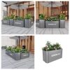 Outdoor Stainless Steel Flower Box Combination Restaurant Hotel Outdoor and Retractable Solar Light with Flower Trough Iron Flower Bed