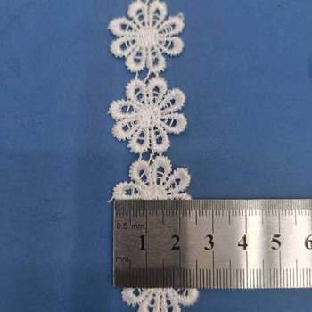 Water-soluble Polyester Embroider Barcode White Lace Accessories Flower Eight-petal Sunflower 2.5cm Accessories
