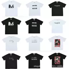 Cross-Border Maisonmargiela Margiela Pure Cotton Double Yarn Men's Short-Sleeved High-Quality Spot Mm6 Male and Female Couples