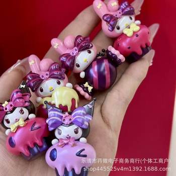 Cute and Authentic Sanrio My Melody & Kuromi Sugar Heart Honey Date Series Cute Bean Cute Figure Blind Box