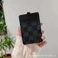 (wai) lanyard card bag black grid
