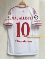 2627 liverpool away custom #10 star jersey + champions league armband