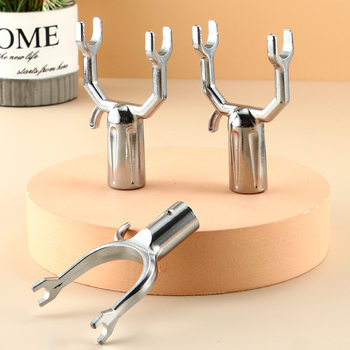 Factory wholesale aluminum alloy clothes fork head accessories hanging clothes fork thickened 19mm tube clothes pole joint multi-color optional