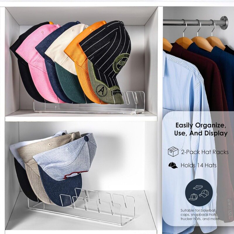 Acrylic Hat Rack Transparent Peaked Cap Baseball Cap Storage Display Rack Baseball Cap Holder