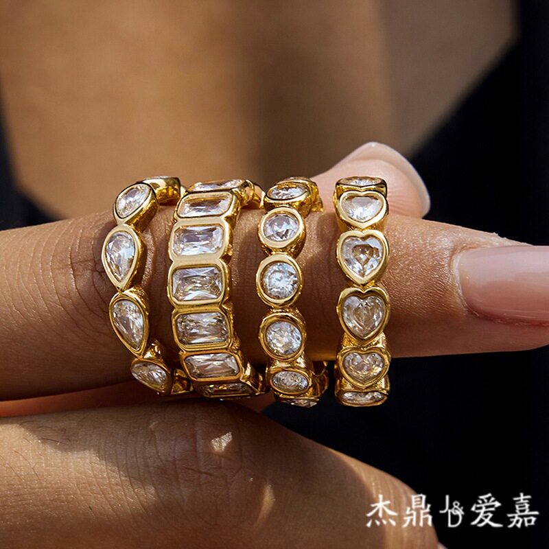 Jie Ding European and American jewelry love titanium steel r...
