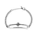 Double layer cross flower bracelet