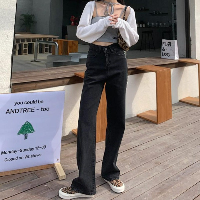 High Waisted Wide Leg Jeans for Women Loose Fit Flattering Versatile Casual Spring Summer Wear Wholesale Available