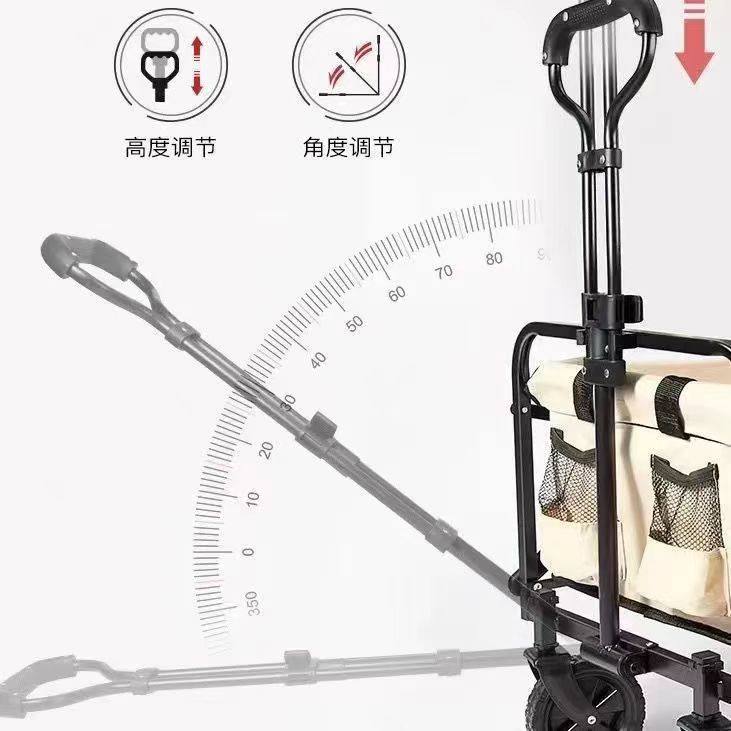 Outdoor Camping Cart Foldable Trolley Extra Large Camping Picnic Camp Cart Trolley Stall Cart