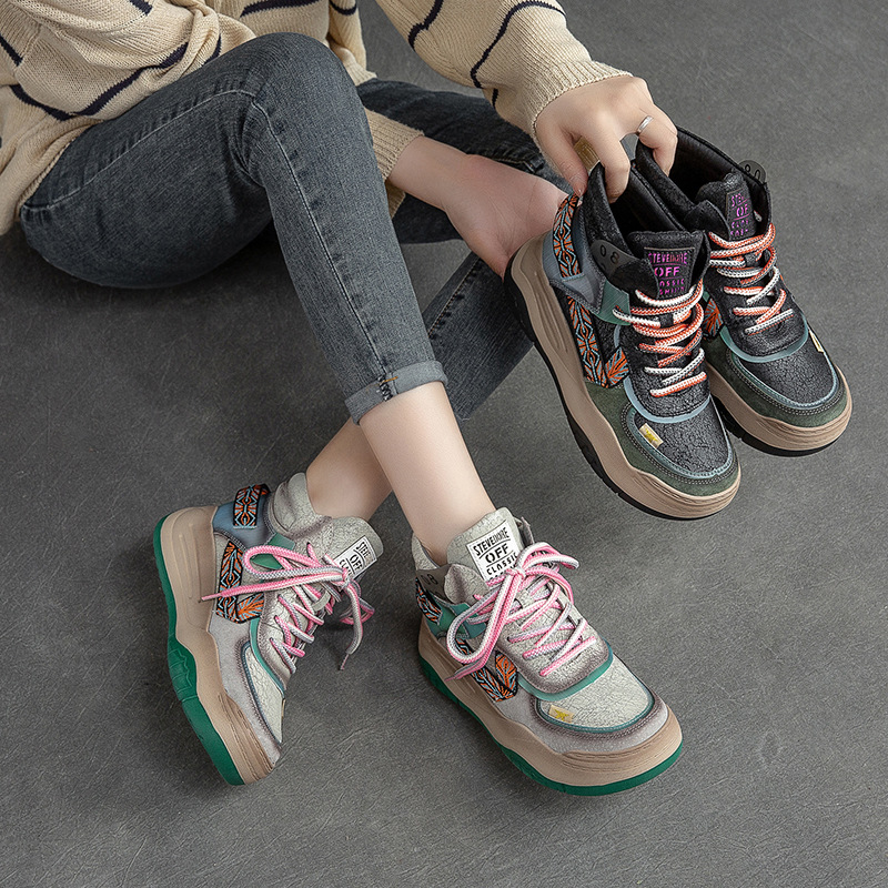 Boot Martin Nữ Hàng Mùa Xuân Thu Đông Phục Cổ Cổ Điển