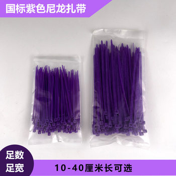 Purple Nylon Cable Ties Colorfuled Plastic Cable Ties 3*100 4*150 4×200 5×300 Straps
