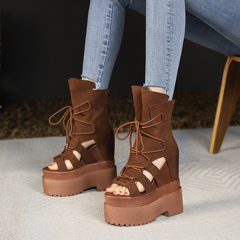 Cao Gót Nữ Cao 16cm Đế Xuồng Miệng Cá Phục Cổ Cổ Điển