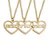 European and American jewelry BEST FRIENDS heart-shaped box pendant girlfriends pendant heart-shaped necklace