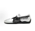 White with black floral pattern