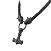Cross-border North America Viking Leather Necklace Raytheon Hammer Celtic Wolf Head Necklace Men's Jewelry Manufacturers Cross-border Wholesale