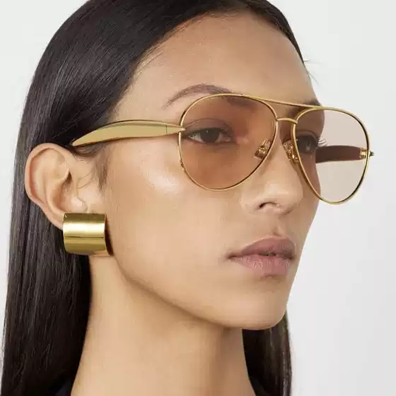 2026 New Model Aviator Sunglasses for Women, Large Frame, Metal Frame, High-End Retro Stylish Sunglasses for Men