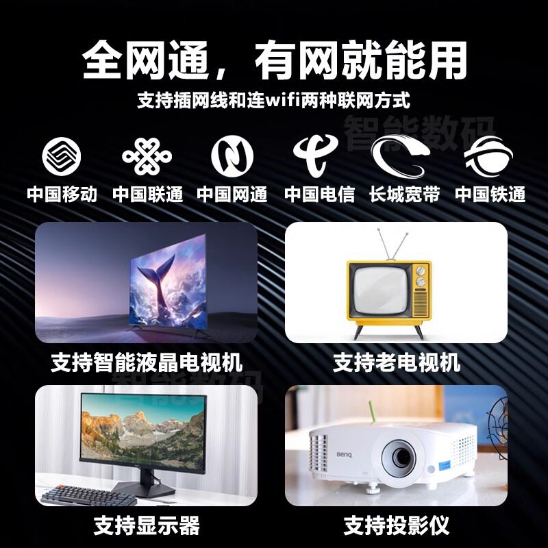 2025 New 4K Set-Top Box Wireless Wifi Network Free Tv Box High-Definition Full Network Communication for the Elderly
