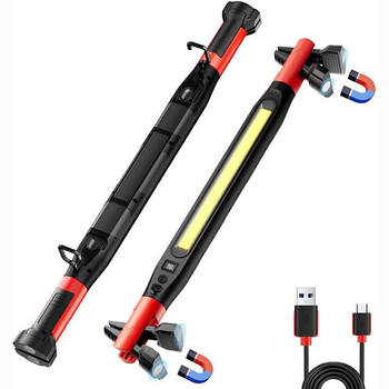 Cob Long Work Light USB Rechargeable Inspection Light Auto Repair Strong Magnetic Repair Light High Brightness Strong Light Handheld Flashlight