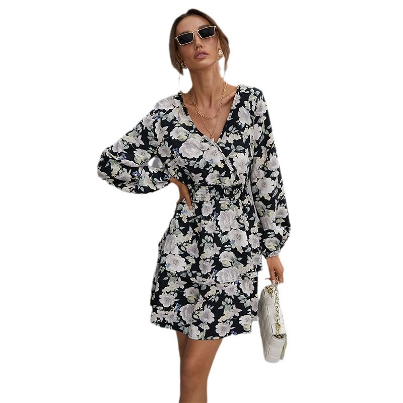 Fashionable Womens Long Sleeve Dress Slim Fit Elegant Design Spring and Autumn Wear Wholesale Available