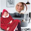Cross-border wearable huggle lazy blanket hooded fleece coat thickened TV blanket lazy clothes TV blanket pajamas sweater