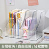 Transparent Desktop Bookshelf Desk Acrylic File Storage Box Bookshelf Office Student Book Organization Set