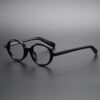 New Hong Kong style retro artistic myopia plate leg glasses frame men's and women's oval small frame plain glasses anti-blue light cross-border