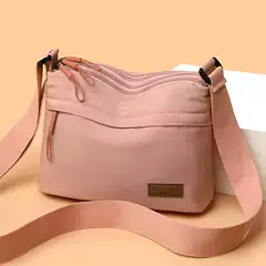 Simple Solid Color Nylon Cloth Bag Women's 2025 New Multi-functional Casual Waterproof Portable Fashionable Shoulder Crossbody Bag