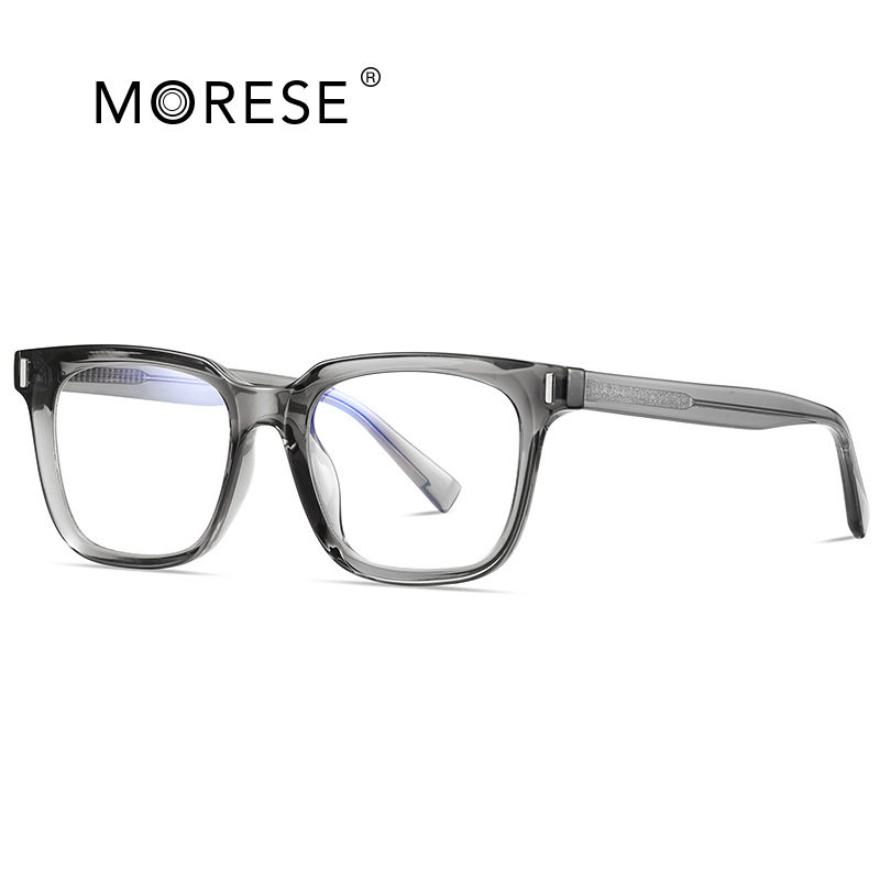 K-Style Tr90 Imitation Plate Anti-Blue Light Glasses Frame Street Photography Plain Rivets Large Frame Flat Mirror Cp Insert 2091