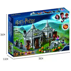 Compatible with LEGO Harry Potter 75947 Hagrid's Hut Building Set, Model Street Scene, Children's Toy Gift
