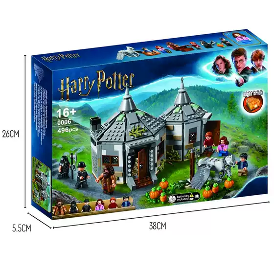 Compatible with LEGO Harry Potter 75947 Hagrid's Hut Building Set, Model Street Scene, Children's Toy Gift