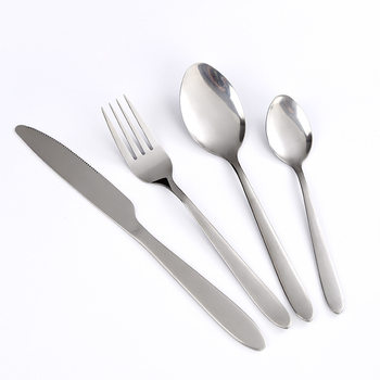 Amazon's New Chinese-Style Cross-Border Light-Handled Stainless Steel Tableware Set, Four-Piece Set of Table Knives, Spoons, Forks and Tea Spoons