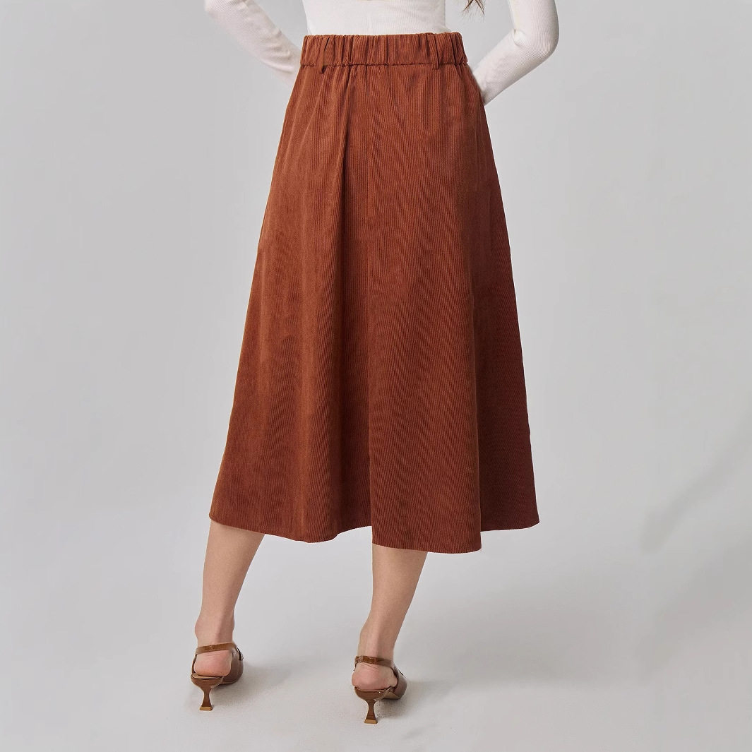 High Waisted Vintage Skirt Elegant Versatile Retro Style Perfect for Casual or Formal Occasions Wholesale Available