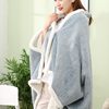 Leg Covering Small Blanket Spring and Autumn Lamb Velvet Office Nap Shawl Blanket Wearable Cloak Lazy Blanket