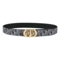 4 gray with gold buckle