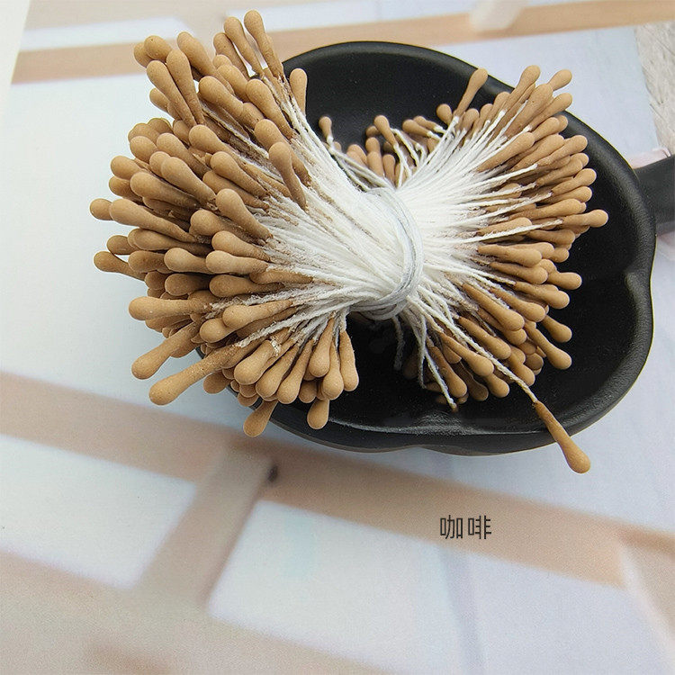 批发韩版手工DIY头饰发饰高仿真花蕊材料2mm哑光圆火柴头花心花蕊