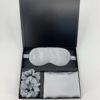 Foreign trade silk gift box three-piece set silk zipper pillowcase silk eye mask silk hair ring set gift gift