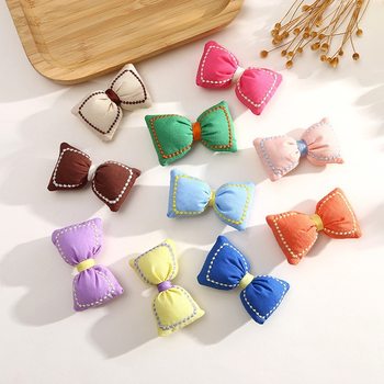 Factory direct selling sweet Korean flower children's hair rope milk tea color hair band hair rope hair ring