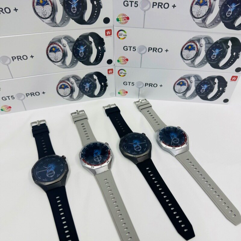 Cross-Border New Gt5 Pro + Round Smart Watch 1.5 Large Screen Bluetooth Call Music Pedometer Sports Health
