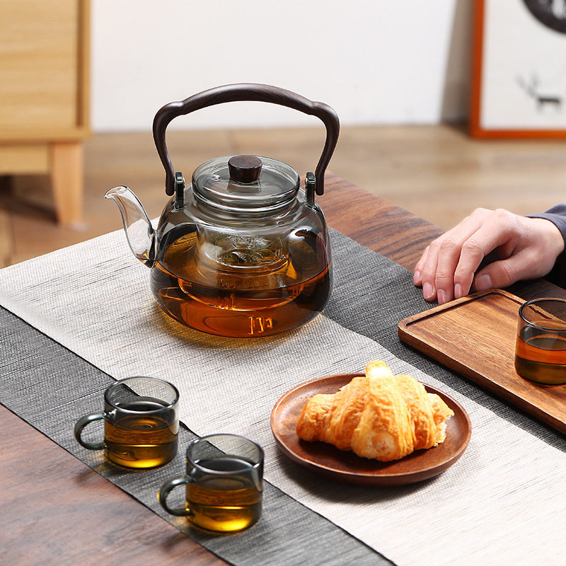 High Borosilicate Glass Beam Pot Electric Ceramic Stove Heating Simple Household Thickened Boiling Teapot High Temperature and Heat Resistant Teapot