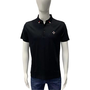 Summer Men's Collar Contrast Short-sleeved Polo Shirt Business Pure Cotton Simple and Generous Soft Breathable Short-sleeved T-shirt