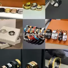 L's Classic Fashion Ring, European and American Style, Full Diamond Ring, Resin Hand Jewelry, Live Broadcast Hot Item, Factory Direct Sales and Wholesale